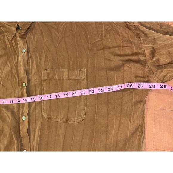 Pure Jill Brown Outdoor Long Sleeve 100% Lenzing Button-Up Shirt Women's Size XX - Picture 6 of 8